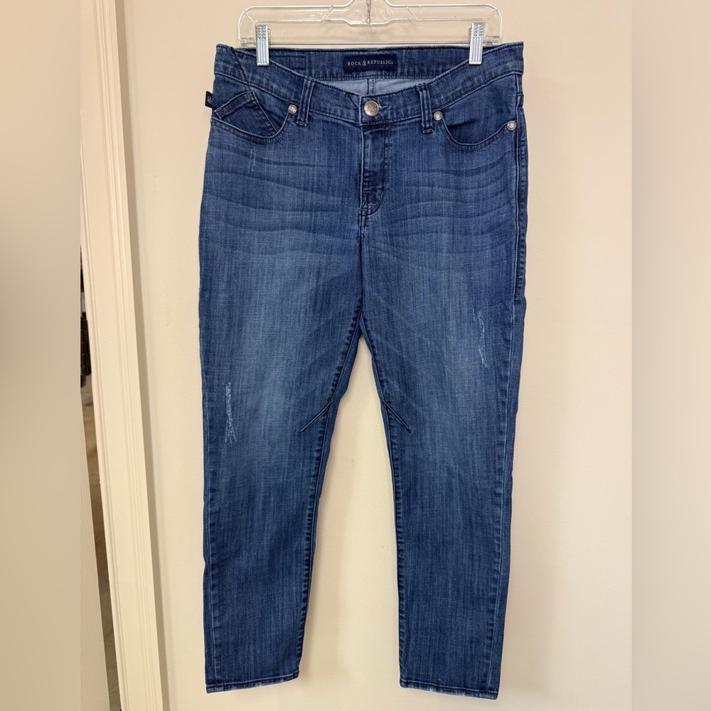 Rock & Republic: Women’s Berlin Straight Leg Blue Jean, Size 10
